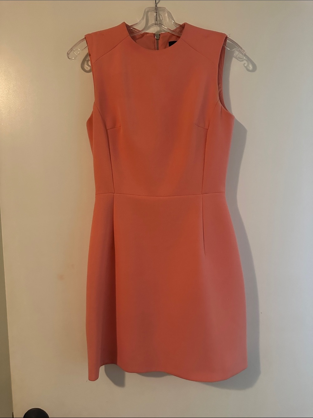 French Connection Sundae Solid Mini Dress in Coral